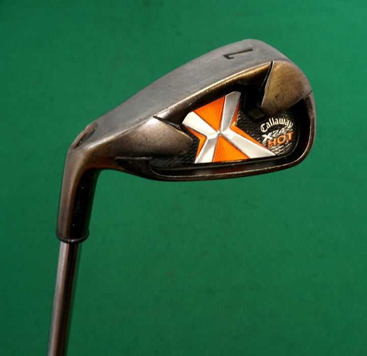Left Handed Callaway X24 Hot 7 Iron Stiff Steel Shaft Tabor Grip