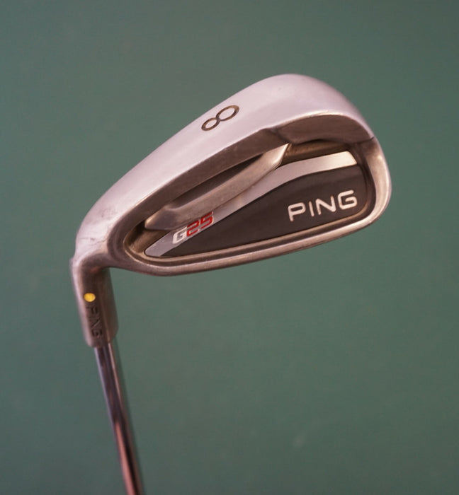 Left-Handed Ping G25 Yellow Dot 8 Iron Seniors Steel Shaft Ping Grip