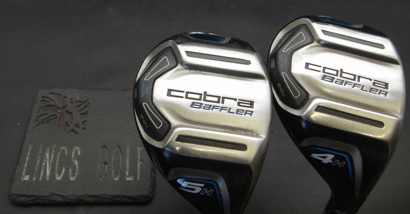 Set of 2 Cobra Baffler XL 4+5 Hybrids Stiff Graphite Shafts Cobra Grips