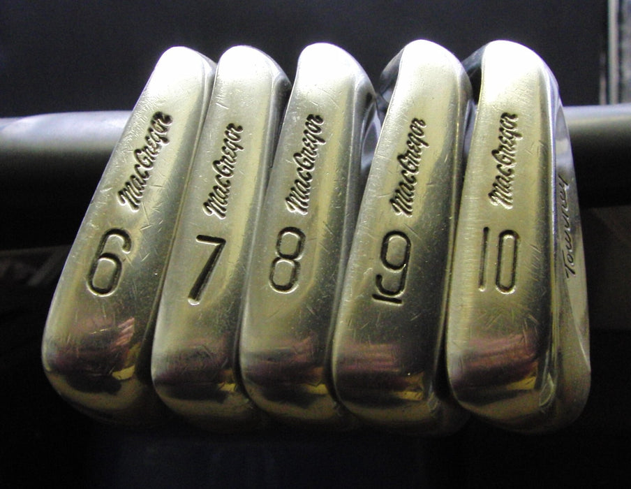 Set of 5 x MacGregor Tourney Irons 6-10 Regular Steel Shafts Unbranded Grip