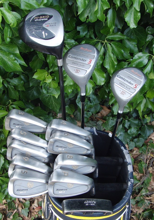 Set of Memphis M-1 3-SW+ Hi-brid Driver+ Macgregor 3 Wood+ 5 Wood+ Ascot Putter