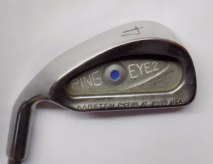 Polished Left Handed Ping Eye2 Blue Dot 4 Iron Cushin Stiff Steel Shaft