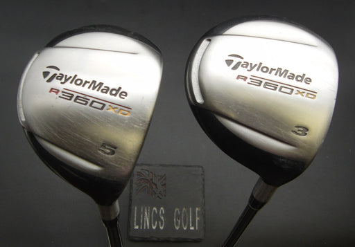 Set of 2 TaylorMade R360 XD 3 + 5 Woods Stiff Graphite Shafts*