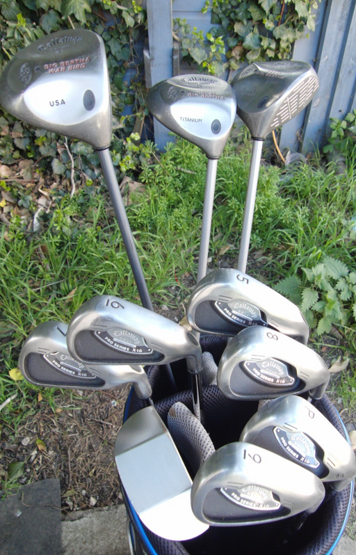 Set of Callaway SteelHead X-16 Pro 5-PW+ Driver+ 3 Wood + 5 Wood + Putter*