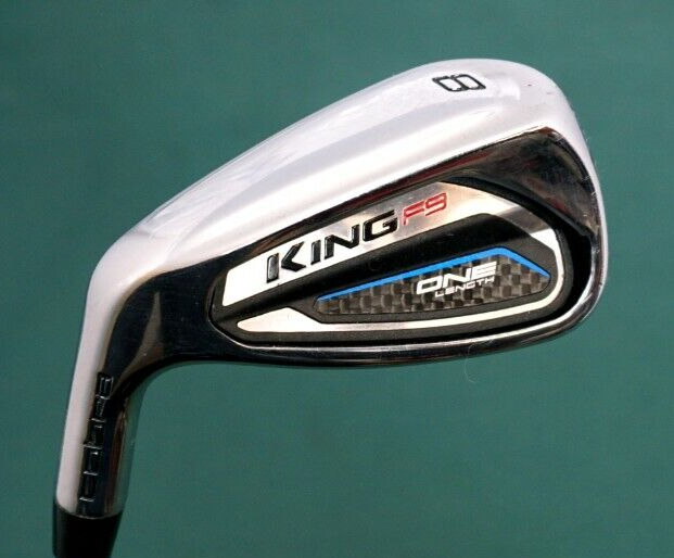 Left Handed Cobra King F9 One Length 8 Iron Regular Steel Shaft Cobra Grip