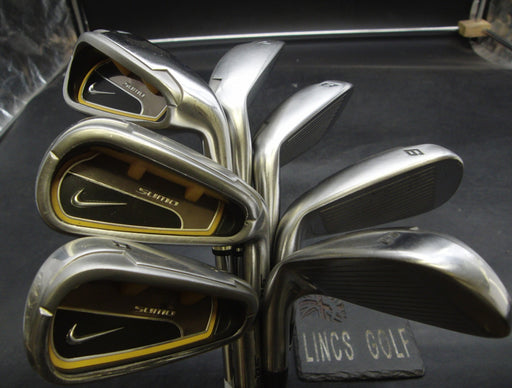 Set of 7x Nike SQ Sumo Irons 4-PW Stiff Steel Shafts Nike Grips*