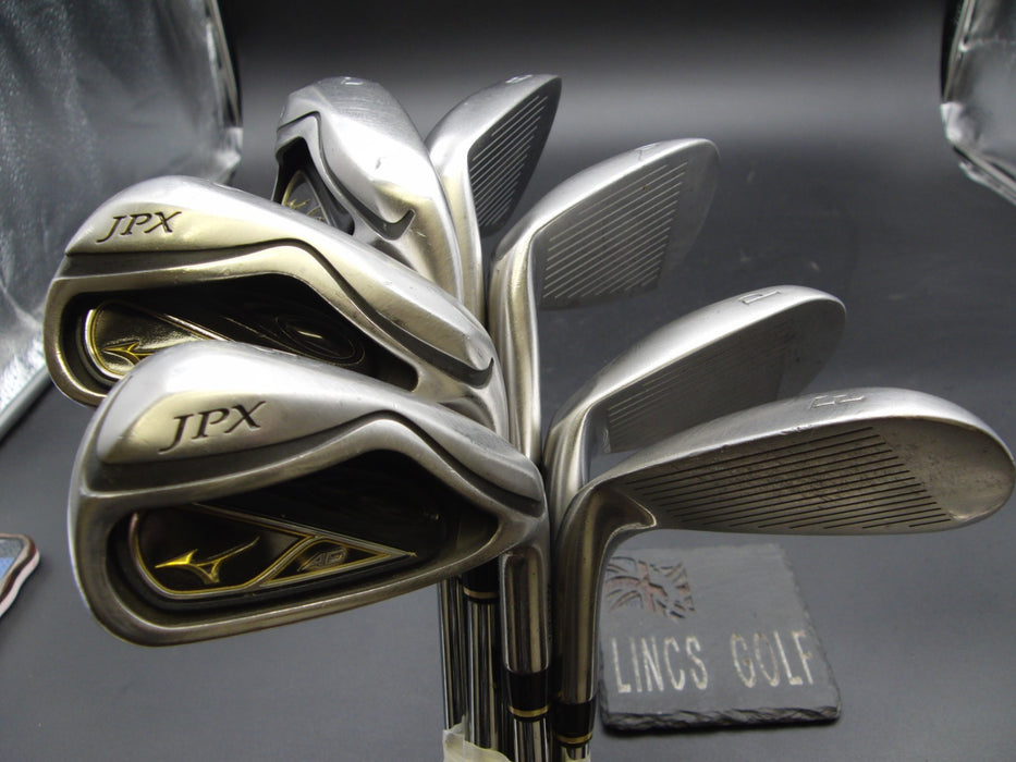 Set of 7x Mizuno JPX AD Irons 5-PW+FW Stiff Steel Shafts Mizuno Grips*