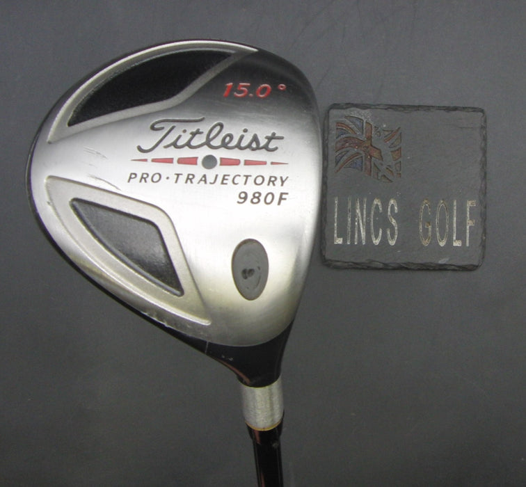 Titleist Pro Trajectory 980F 15° 3 Wood Stiff Graphite Shaft Golf Pride Grip
