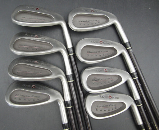 Set of 8x TaylorMade Burner Titanium Face Irons 5-SW+AW Stiff Graphite Shafts **
