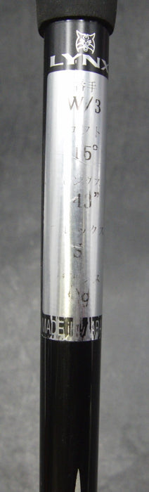 Lynx Heat Arrow Ex Low Gravity 15° 3 Wood Stiff Graphite Shaft Saplize Grip