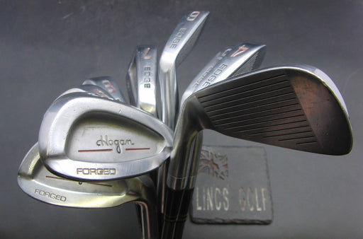 Set of 9x Ben Hogan Edge Forged 3-SW Irons Regular Graphite Shafts Black Grips