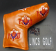 Luxury PSYKO GOLF Embroidered Logo Genuine Leather Putter Head Cover