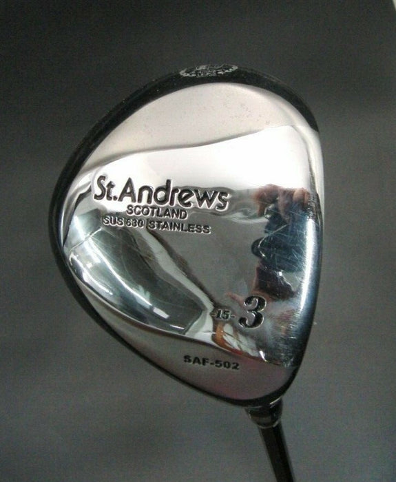 St Andrews SAF-502 3 Wood 15° Regular Graphite Shaft St Andrews Grip & H/Cover