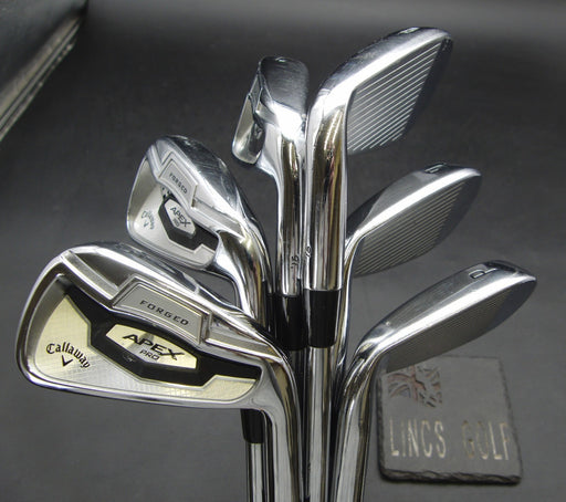Set of 6x Callaway Apex Pro 16 Forged 5-PW Irons Stiff Steel Shafts