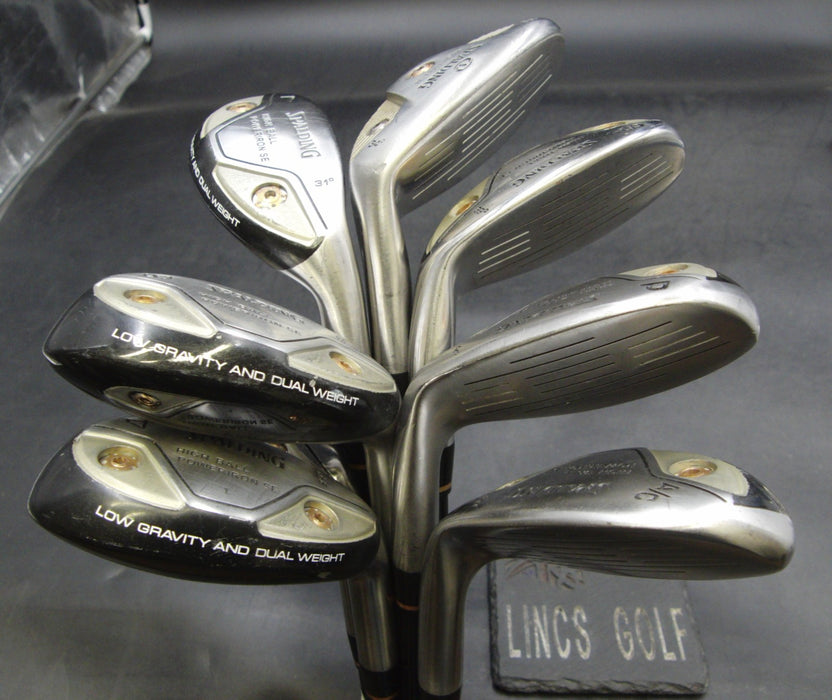 Set of 8x Spalding High Ball Irons 4-PW+AW Regular Graphite Shafts Spalding Grip