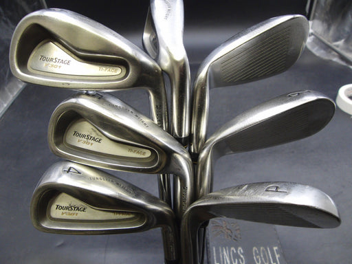 Set of 7 x Bridgestone TourStage V301 Irons 4PW Stiff Steel Shafts Iomic Grips