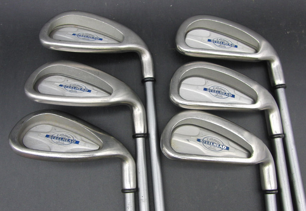 Set of 6x Callaway Steelhead X-14 5-PW Irons Regular Graphite Shafts
