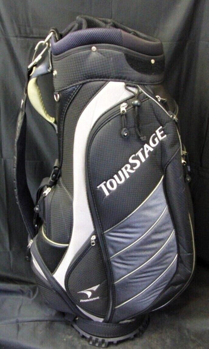 7 Division Bridgestone TourStage Black Silver Cart Trolley Golf Clubs Bag