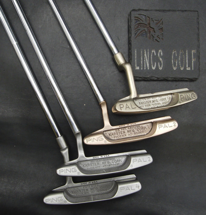 Set of 4x Ping PAL/PAL2/PAL4 Putters 88cm Length Steel Shafts Mixed Grips*