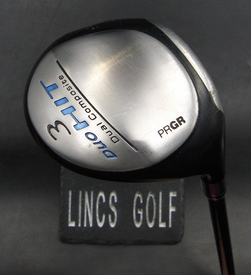 PRGR Duo Hit Dual Composite 3 Wood Stiff Graphite Shaft Golf Pride Grip