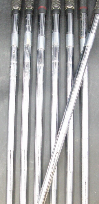 Set of 7 x TaylorMade 320 Irons 4PW Stiff Steel Shafts Mixed Grips