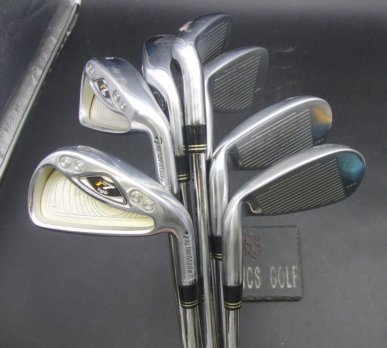 Set of 7x TaylorMade Rac R7 CGB 4-PW Irons Stiff Steel Shafts Golf Pride Grips*