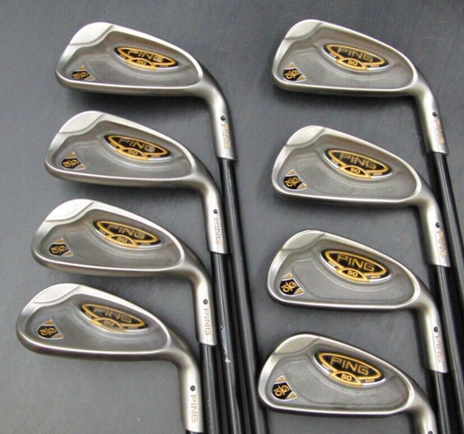 Set of 8x Ping 50th Anniversary G10 Black Dot Irons 4-SW Regular Graphite Shafts