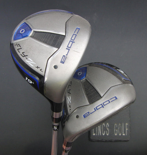 Set of 2 Cobra Fly-Z XL 3+5 Woods Stiff Graphite Shafts Cobra Grips*