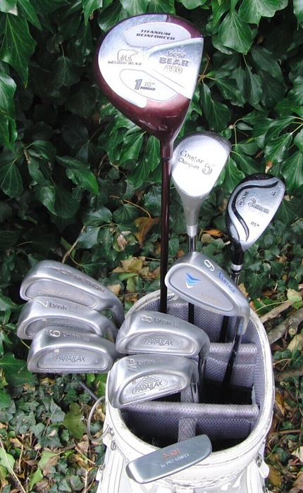 Set of Lynx Parallax 5-PW+ Golden Bear Driver+ 5 Wood+ 4 Hybrid+ P-501 Putter