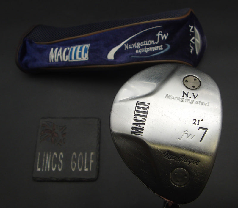 Macgregor Mactec NV 21° 7 Wood Stiff Graphite Shaft Winn Grip + Head Cover