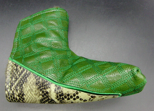 Luxury PSYKO GOLF Snake Genuine Leather Putter Embossed Logo Head Cover