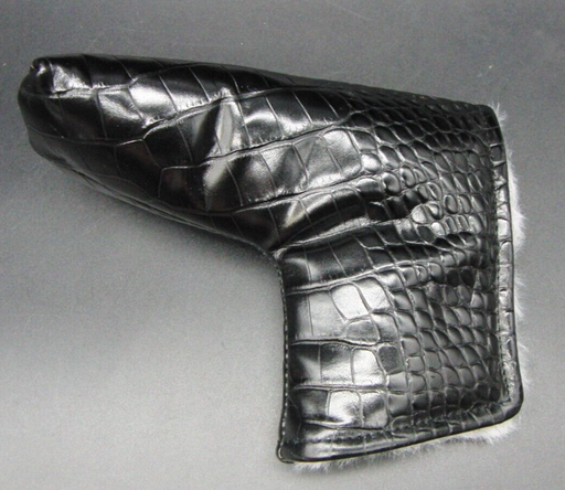 Luxury PSYKO GOLF Croc-Effect Embroidered Genuine Leather Putter Head Cover