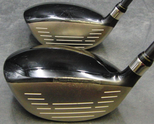 Set of 2 PRGR M3 Hit 3 & 4 Woods Stiff Graphite Shafts Beres Grips