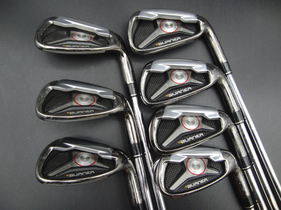 Set of 7x TaylorMade Burner 2009 Irons 5-SW Stiff Steel Shafts TaylorMade Grips*