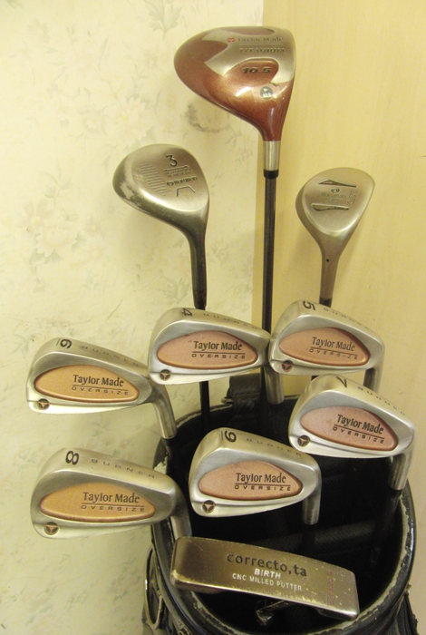 Set Of Taylor Made OverSize Burner 4-9 Iron+3 + 4 Maruman Woods+ Driver+ Putter