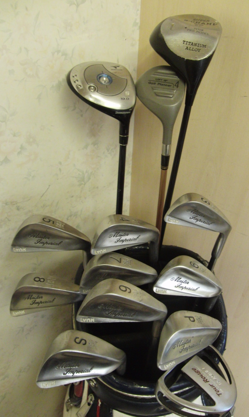 Set Of Lynx Master Imperial 3-SW Irons Driver + 4 + 5 Wood + Putter