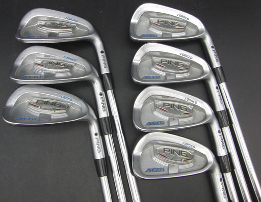Set of 7x Ping Anser 2011 Black Dot 4-PW Irons Regular Steel Shafts NO 1 Grips