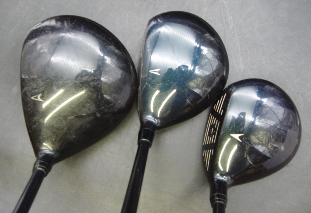 Set of 3 XXIO 9° Driver & 3 + 4 Woods Regular/Stiff Graphite Shafts