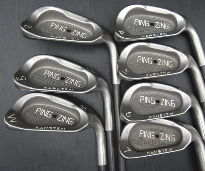 Set Of Ping Zing Black Dot 4-PW Irons + 3 Wood + 7 Wood + 1 Driver +Putter