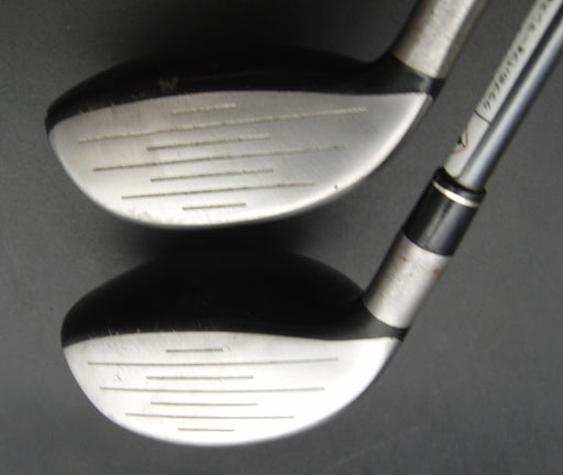 Set of 2 TaylorMade r7 st 3+4 Woods Stiff Graphite Shafts Circle Grips*
