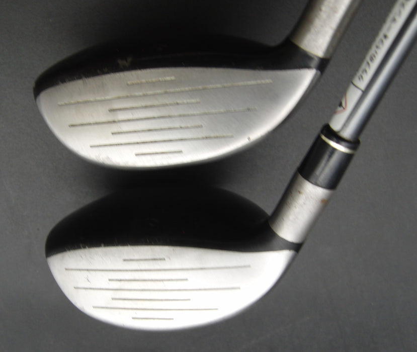 Set of 2 TaylorMade r7 st 3+4 Woods Stiff Graphite Shafts Circle Grips*