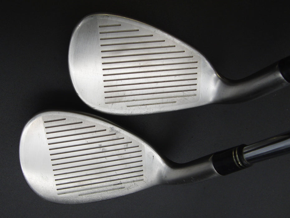 Set of 2 TaylorMade rac r7 Ti A Gap & Sand Wedges Stiff Steel Shafts G/P Grips