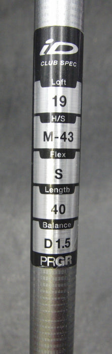 PRGR iD Nabla Black 3 Hybrid Stiff Graphite Shaft PRGR Grip