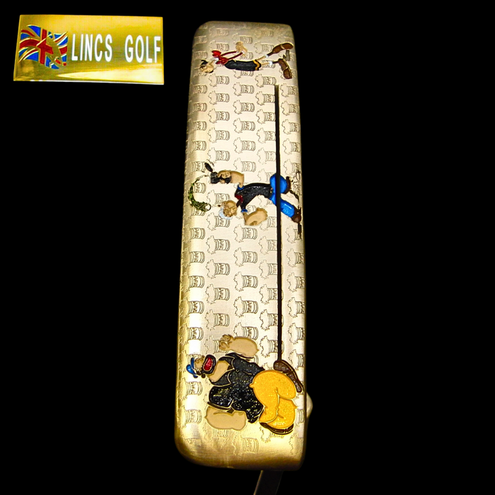 Custom Milled Popeye Cartoon Themed Ping Anser Putter 88.5cm Genuine Leather HC
