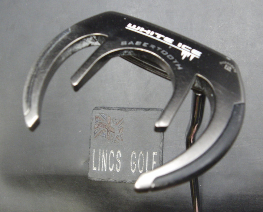 Odyssey White Ice Sabertooth Putter Steel Shaft 84cm Length Psyko Grip