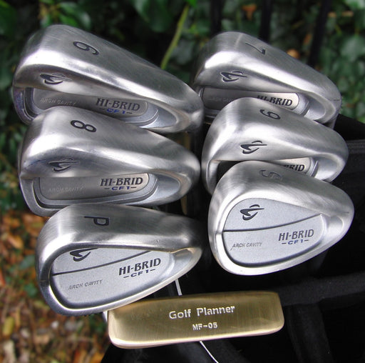 Set of Dunlop HiBrid CF 1 6SW + MacGregor Driver + 5 Wood + 7 Wood + Putter