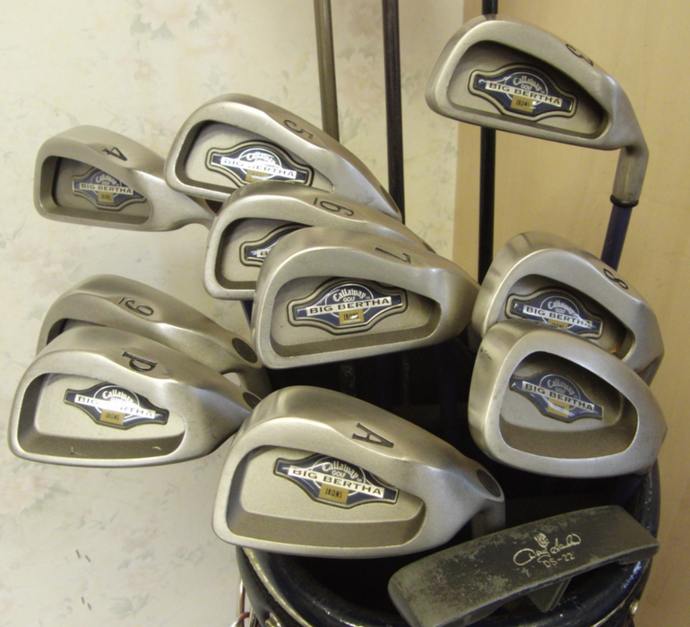 Set of Callaway Big Berth 4-SW+AW + Callaway Driver + 4 Wood + 5 Wood + Putter