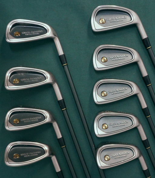 Collectors Set of 9 x Mizuno Grand Monarch Royal Model Irons 3-SW Seniors Shafts