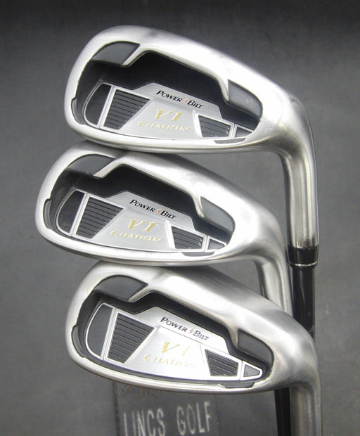 Set of 3 Power Bilt V1 Citation Pitching+ Sand+ Gap Wedge Regular Graphite Shaft