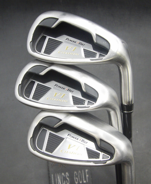 Set of 3 Power Bilt V1 Citation Pitching+ Sand+ Gap Wedge Regular Graphite Shaft